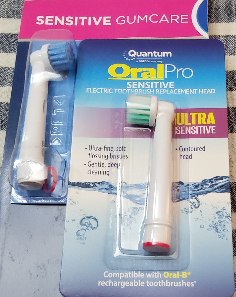 Ultra-Sensitive Head Replacement Toothbrush Electric Oral-B Pro Quantum 3 Pcs