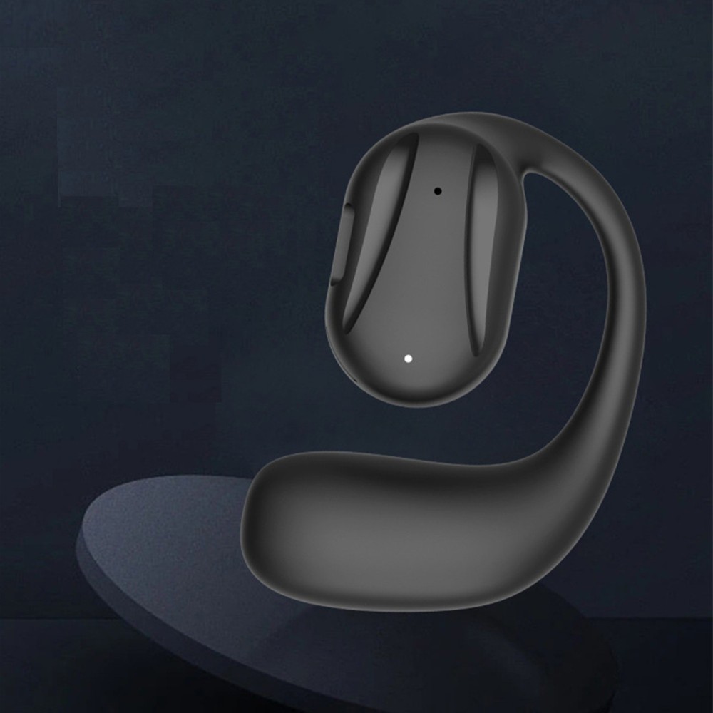 Black Driving Trucker Bluetooth 5.2 Wireless Headset Noise Cancelling Earbud D