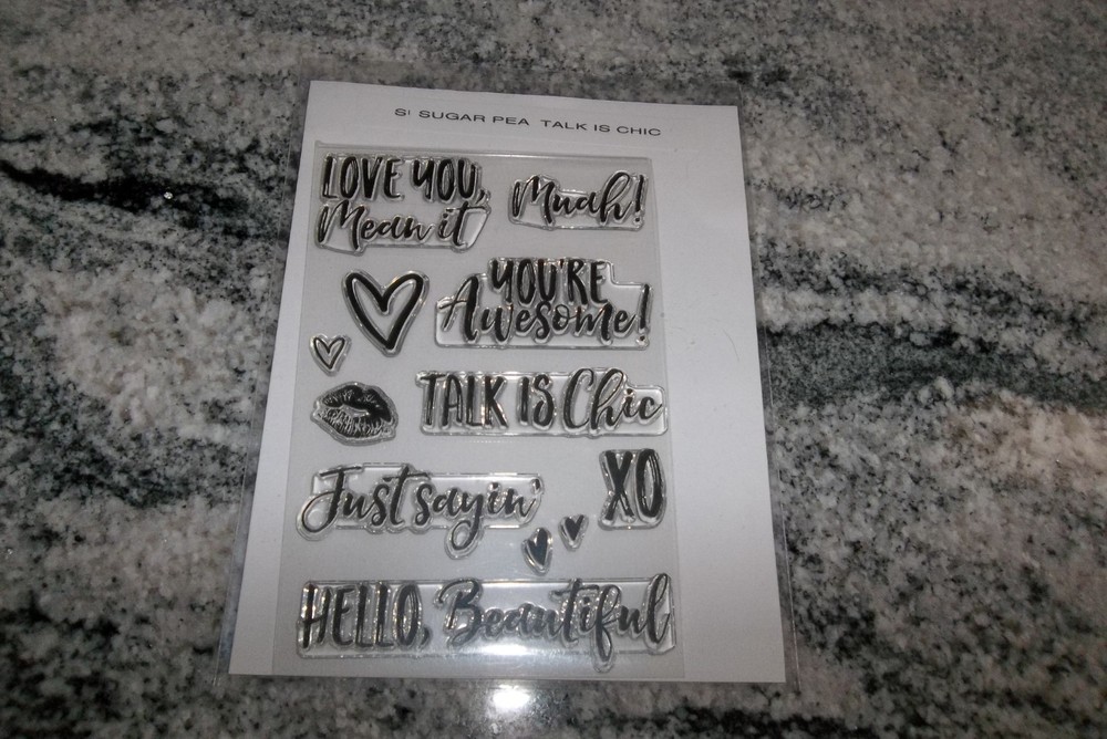 Sugar Pea "Talk is Chic "  Poly  Stamps 12 pc.  New