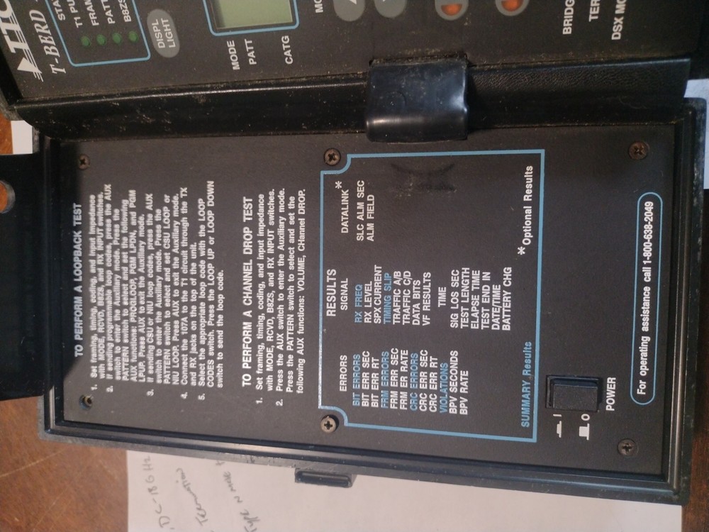 T-BERD 107A, T-CARRIER ANALYZER.