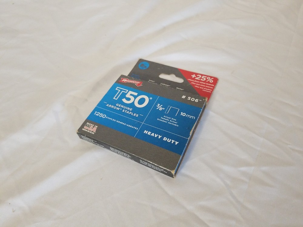 Arrow T50 Staples(12500 pack about 75% full/complete)