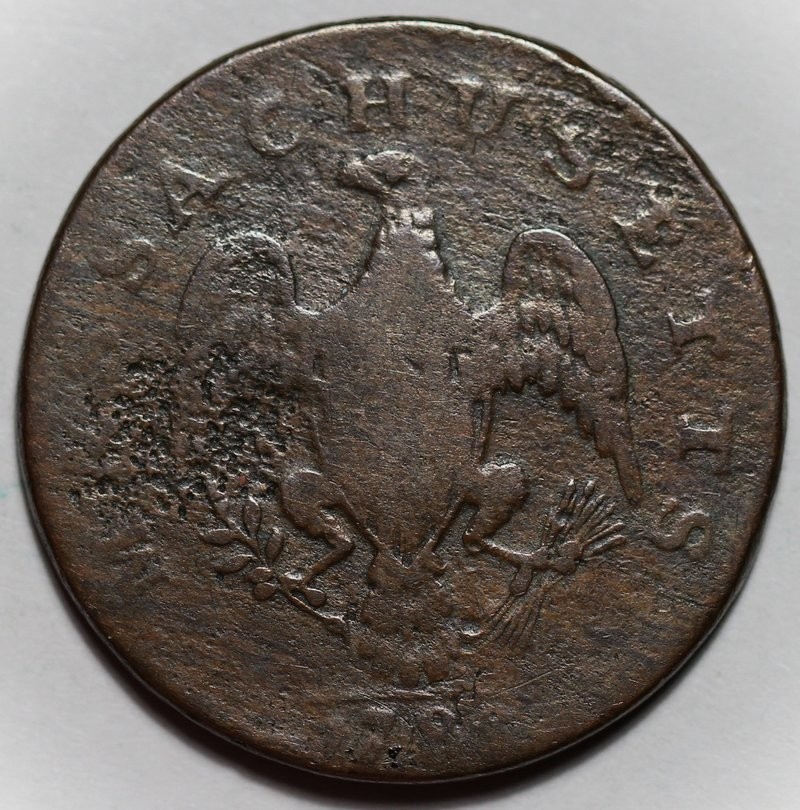 1788 Massachusetts Colonial Copper Cent