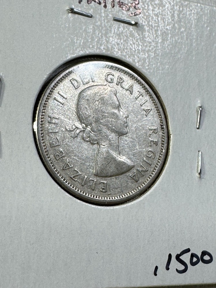 1963 Canada 25 Cents Silver Coin