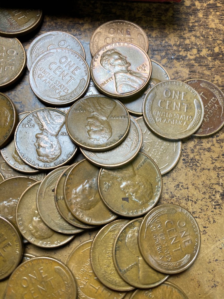 1951-D LINCOLN WHEAT CENT PENNY ROLL, nice condition