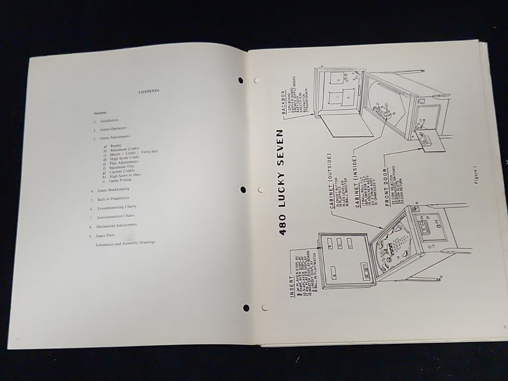 Lucky Seven Solid State Pinball Manual Instructions Operations Williams 1978