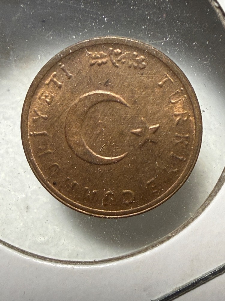 1966 Turkey 1 Kuruş coin