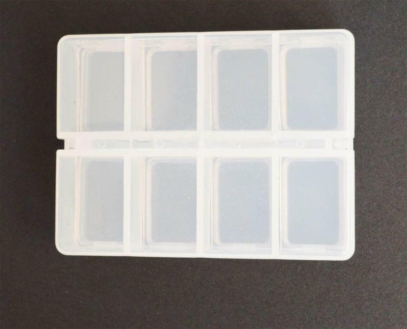 20pcs clear bead Storage Plastic BOX useful mini multi-purpose Case with 8 slots