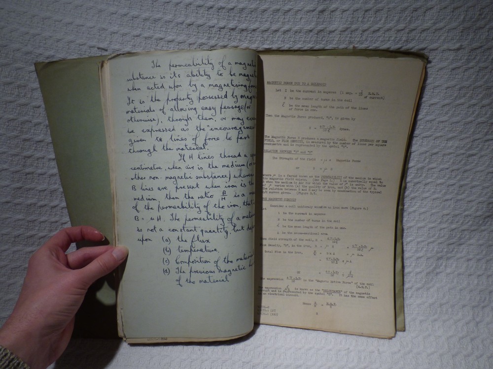 WW2 Royal Navy Artificer Training Electrical Course Notes Manual 1942