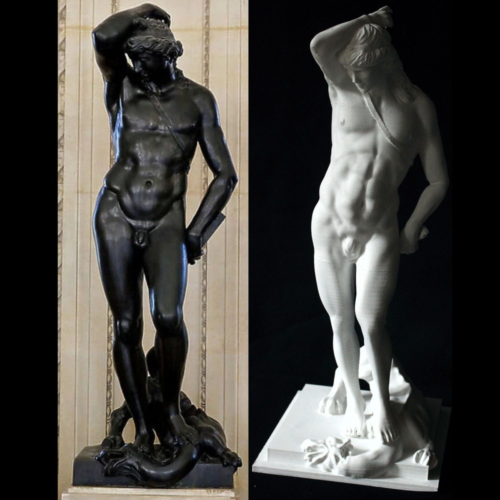 Apollo slaying Python  Sculpture. ''20/50cm Big size desk gadget