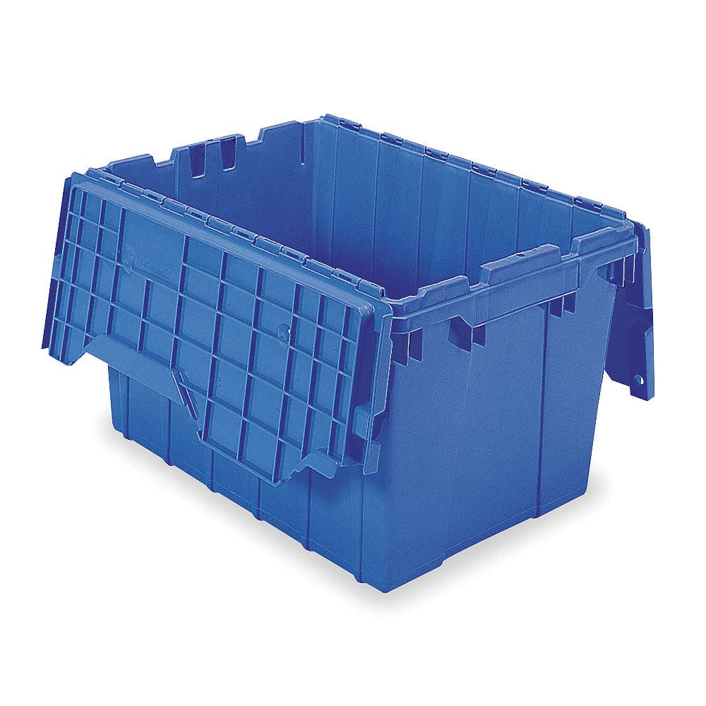 AKRO-MILS 39120BLUE Attached Lid Ctr,Blue,Solid,Ind Grd Poly 5LA33
