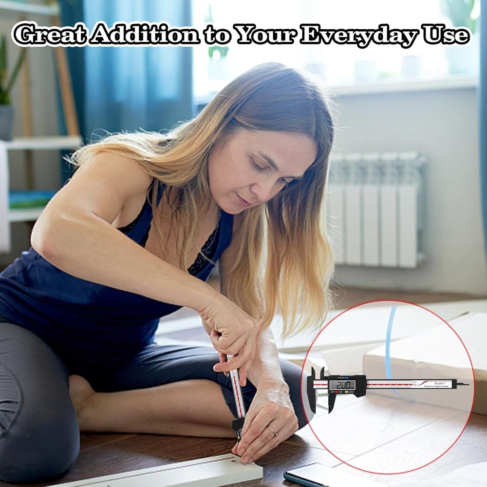 Versatile 6 Inch Digital Caliper - Accurate Measurement Tool for Home Projects