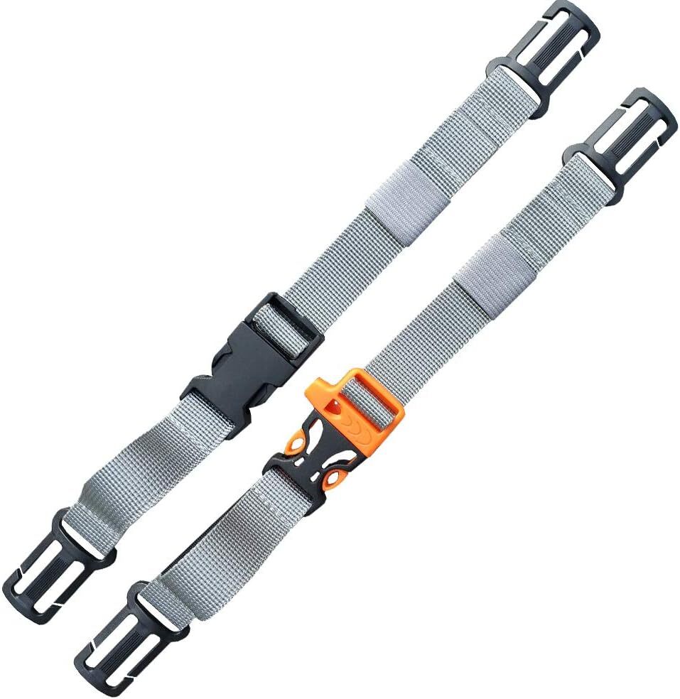 HDHYK 2 Packs Backpack Chest Strap- Nylon Universal backpack strap, Gray