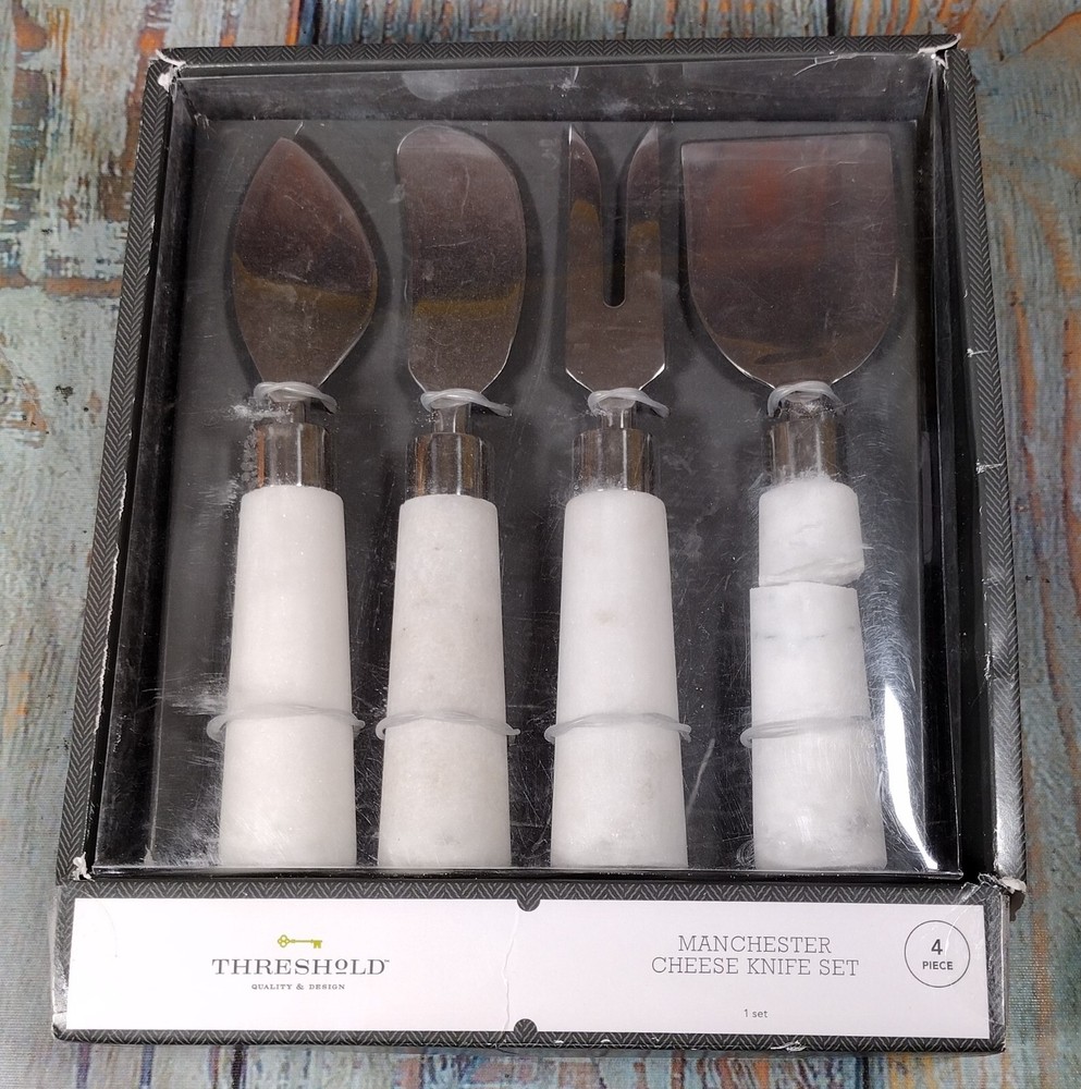 Threshold - Manchester Cheese Knife Set (4 Pieces) - Granit Handles - 1 broken