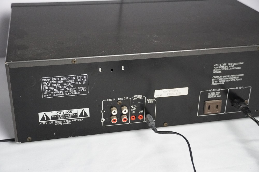 Working Vintage Technics Stereo Double Cassette Deck RS-TR210 PLEASE READ