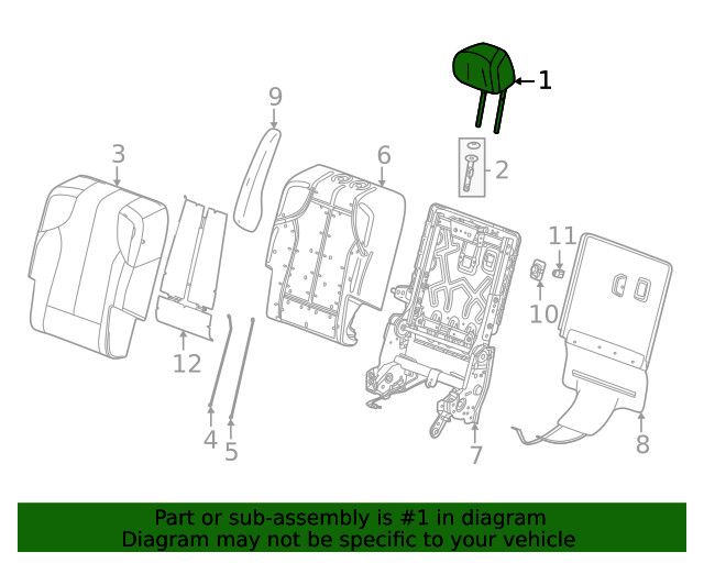 Genuine GM Headrest 42913494