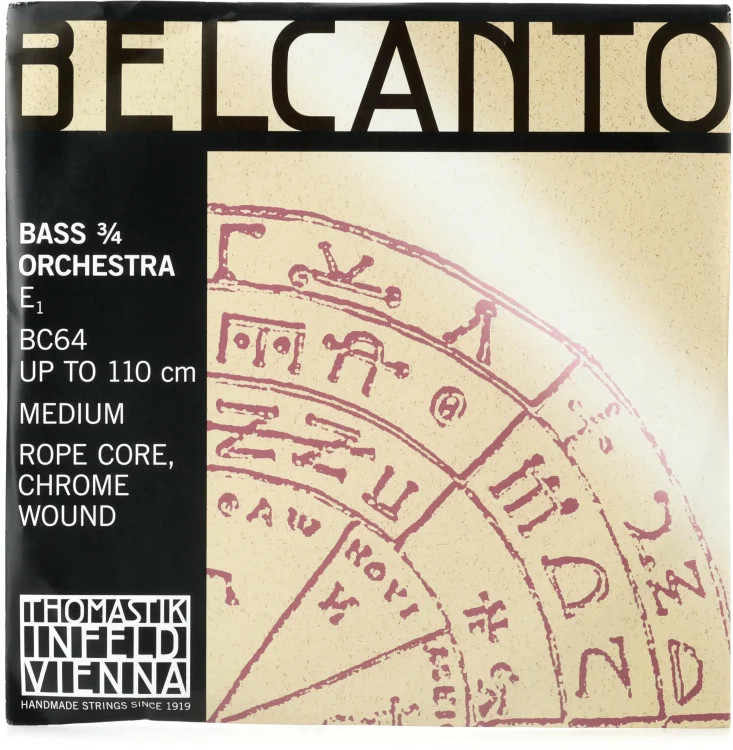 Thomastik-Infeld BC64 Belcanto Orchestra Double Bass E String - 3/4 Size, Medium