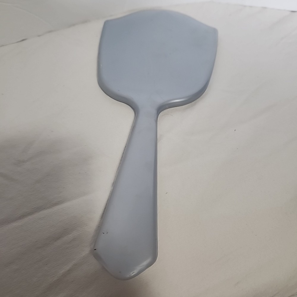 Vintage Handheld Mirror Celluloid Blue