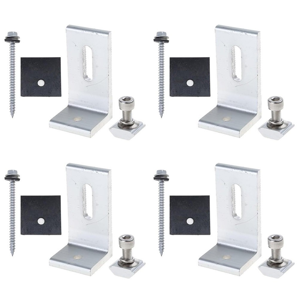 Solar Panel Mounting Brackets L Foot Aluminum Alloy Roofing System Set