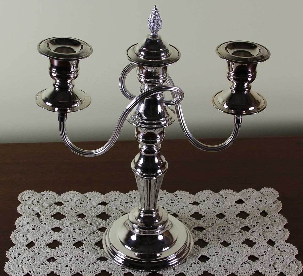 Candelabra, 3 Light, Beaded or Plain