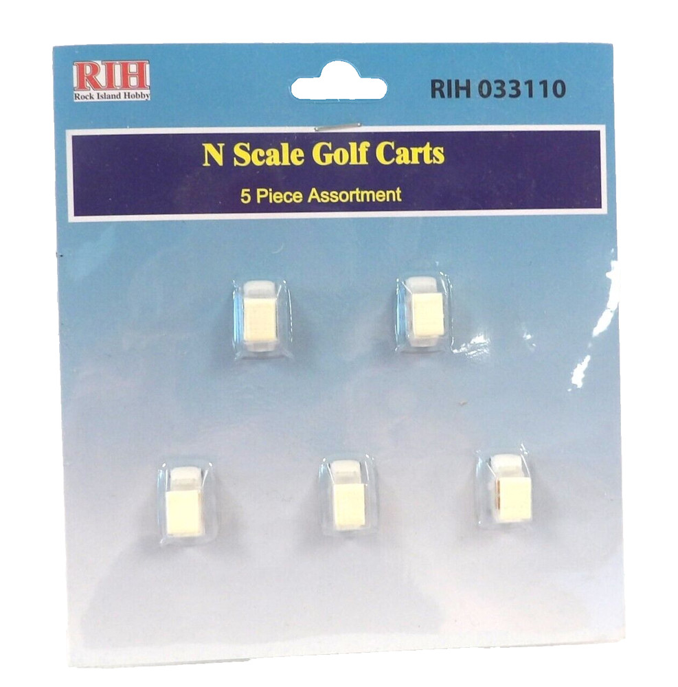 N Scale Rock Island Hobby 33110 Golf Carts (5) pcs