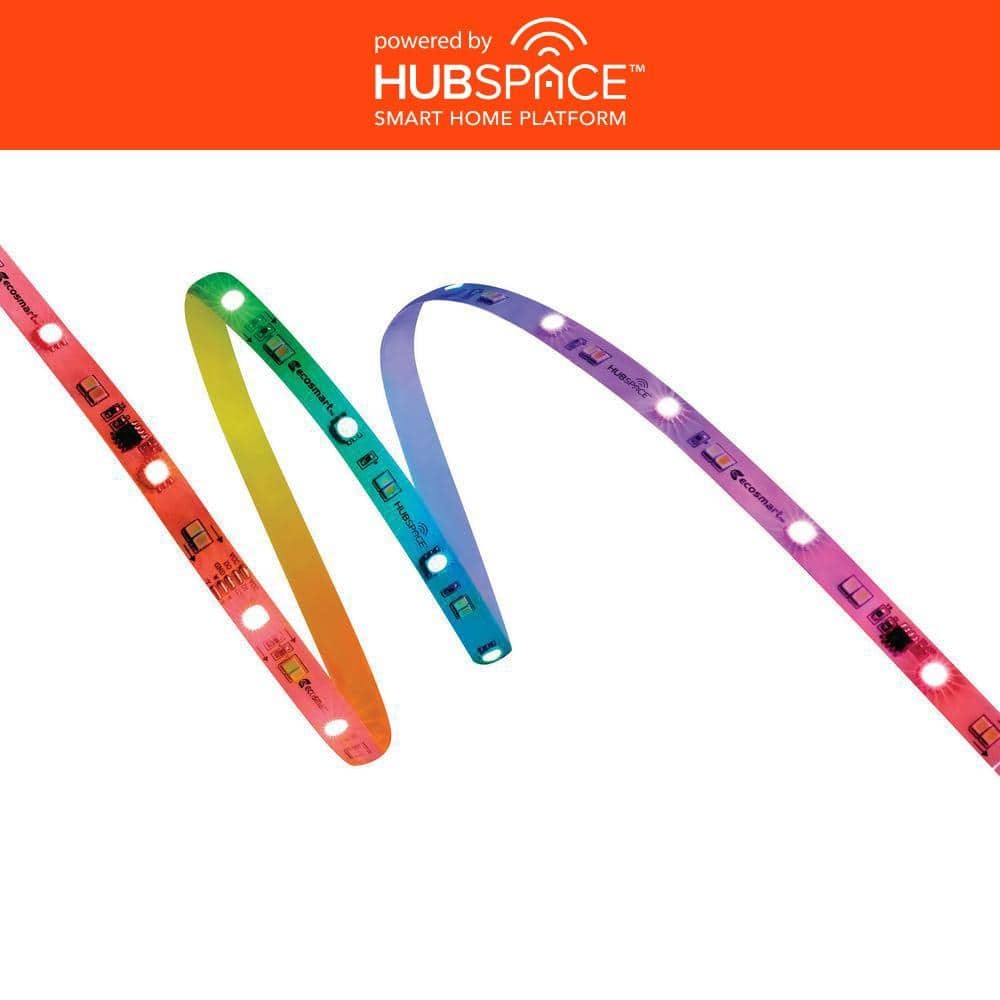 6.5 ft. Smart RGWBIC Dynamic Color Changing Dimmable Plug-In LED Strip Light