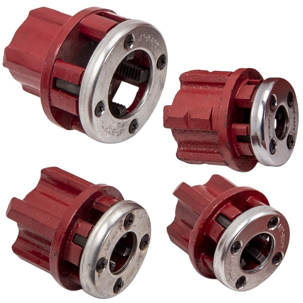 Pipe Threader Ratchet Die Bar Head Handle Tool Kit 1/4'' 3/4'' Pipe Threading