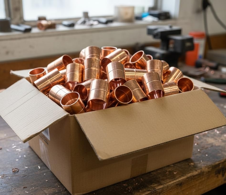 ICS Industries 2-1/2 Inch CXC Wrot Copper Pressure Coupling 2.5 Inch,