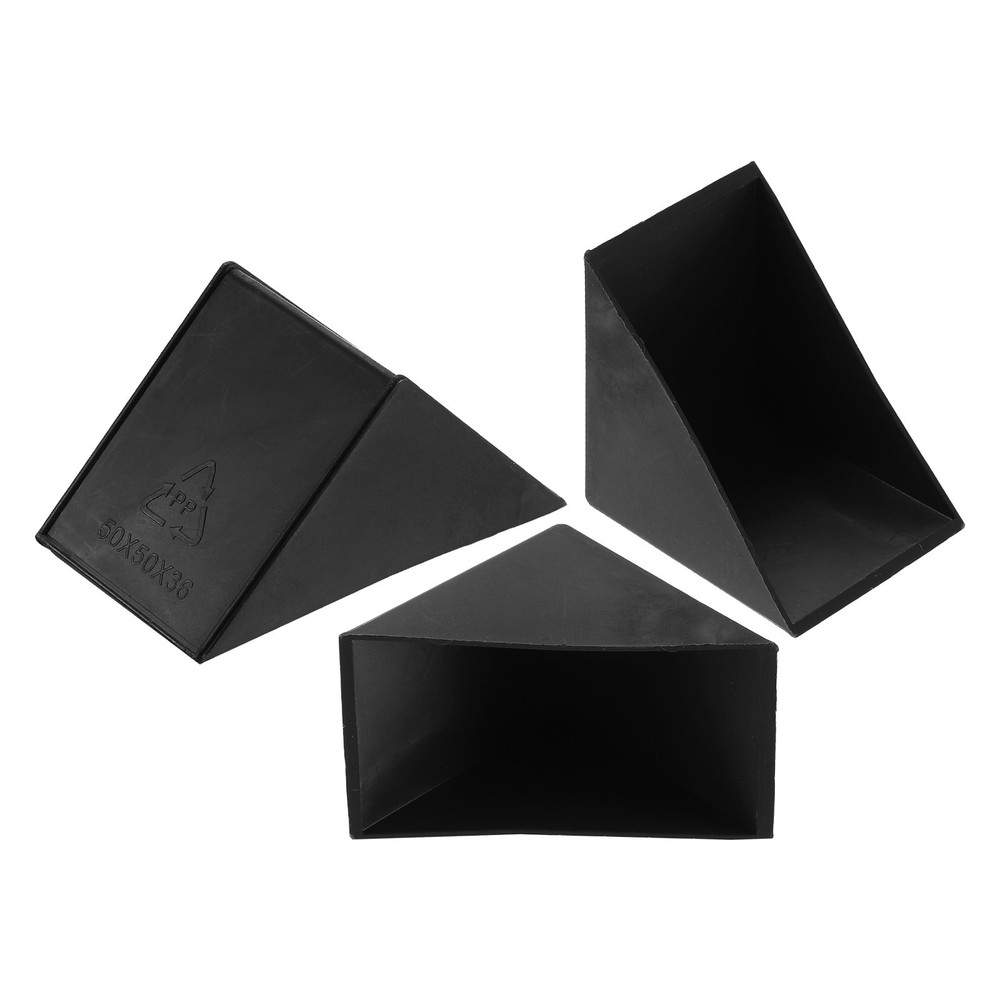8Pcs Corner Protectors 36x66mm Plastic Right Angle Corner Guards Cushion Black