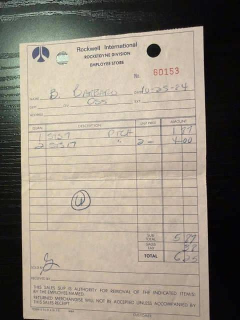 Rocketdyne Space Shuttle Memorabilia - Challenge coin, pin, photos, info sheets