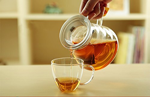 Cafetera de vidrio de 600 ml para servir café, apta para microondas