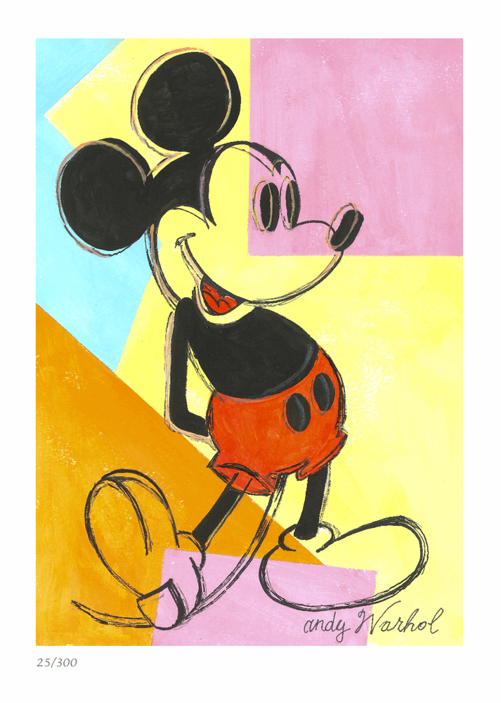 2 Warhol Prints Collector Edton “Beatles, Mickey Mouse" Signed Numbrd (unframed)