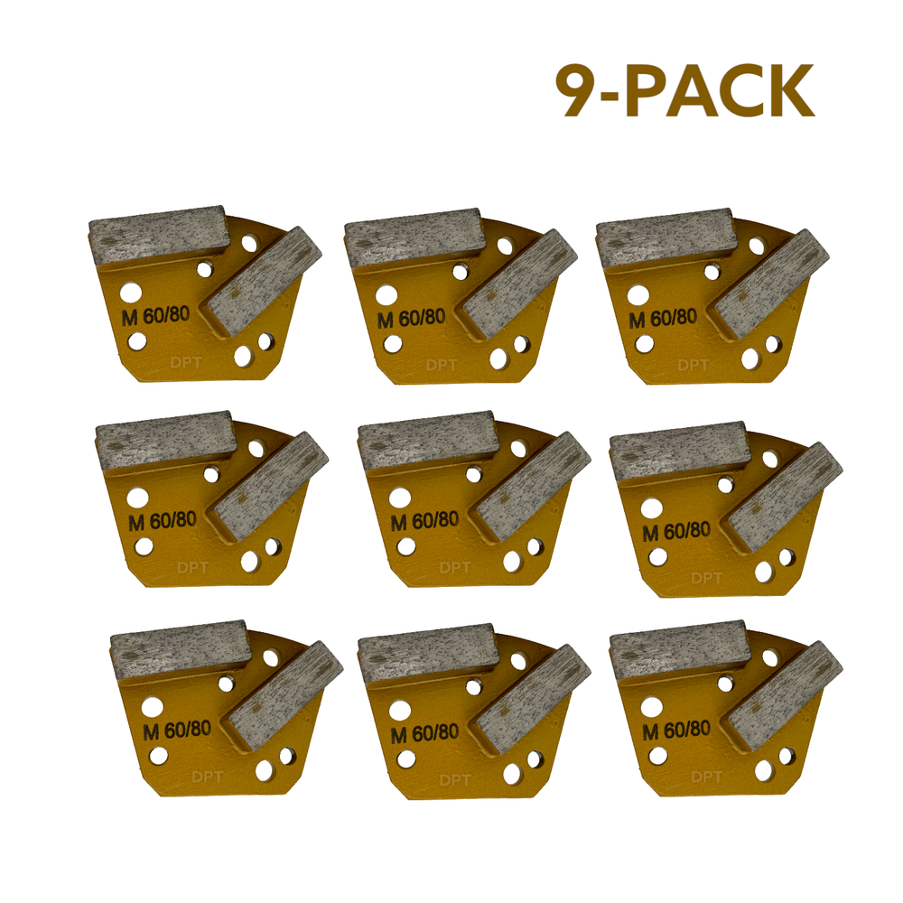 Diamond Grinding Discs for Bolt on Concrete Floor Grinders Medium Bond 9 Pack