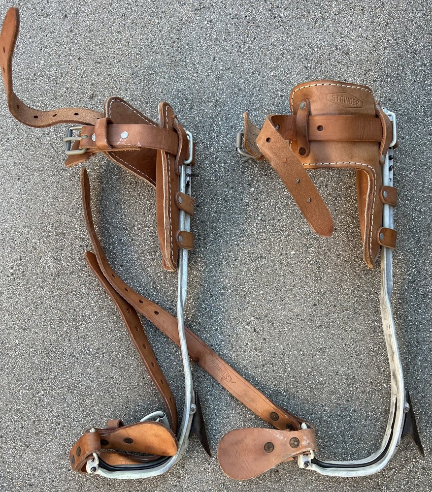 Vintage Stringer Brooks Climber Spike Set - Utilities Safety Supply Co.