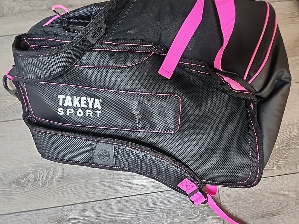 Takeya Pink Black Boot Bag Backpack Pickle ball, Bookbag New Without Tags