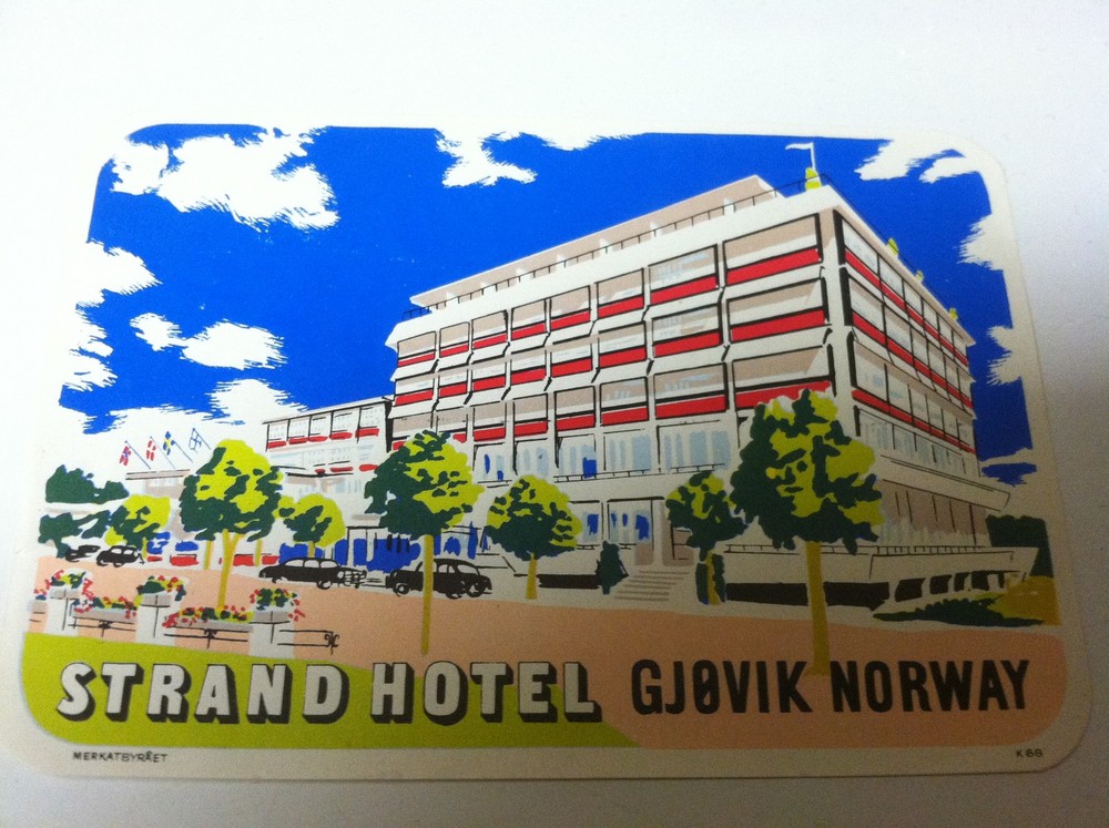 TRAVEL STICKER  HOTEL STRAND  NORWAY
