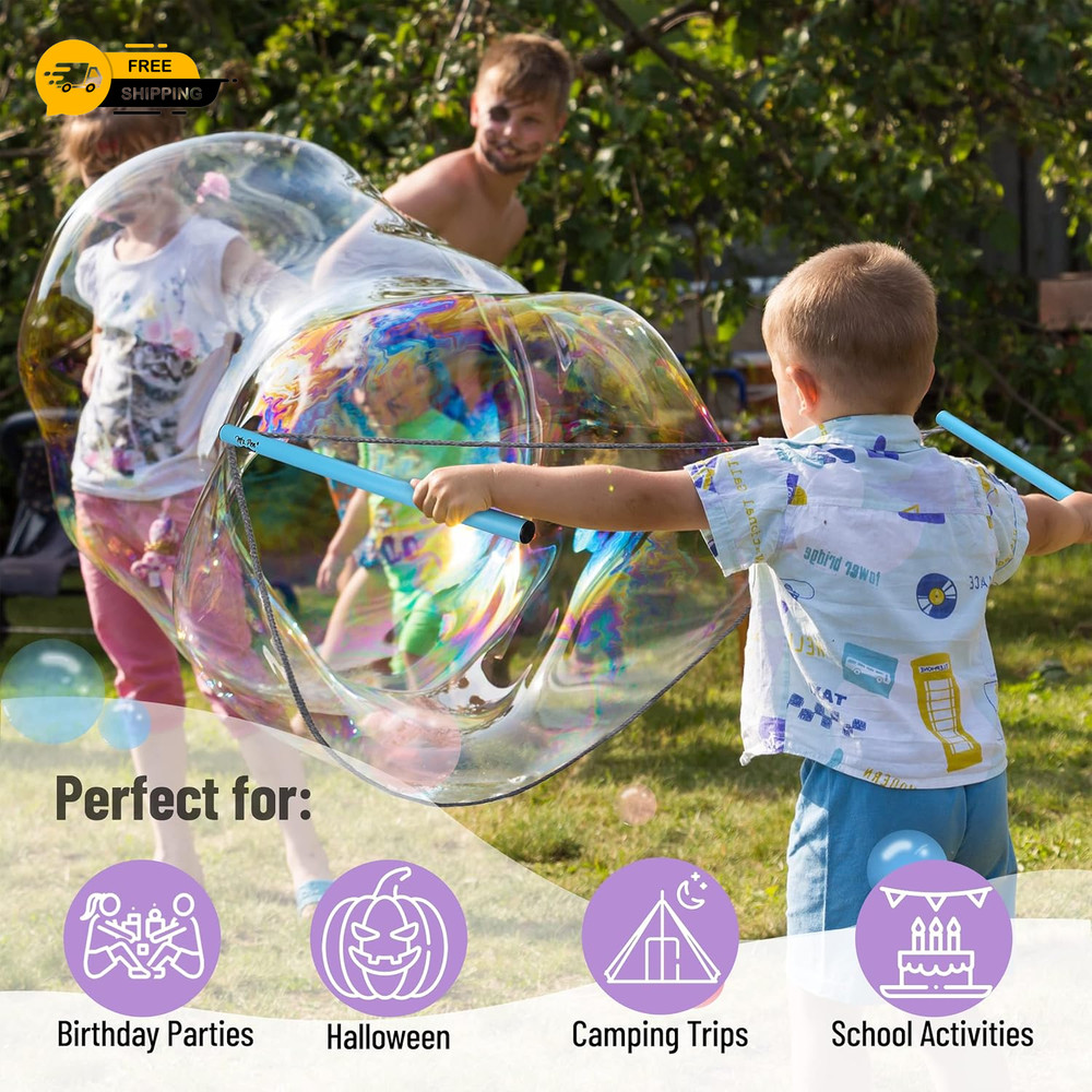 - Giant Bubble Wands Kit, 1 Pack, Big Bubble Wand, Giant Bubble Maker, Large Bub