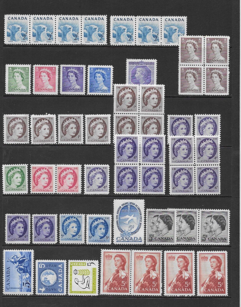 CANADA VARIOUS MINT ISSUES 1953 to 1959