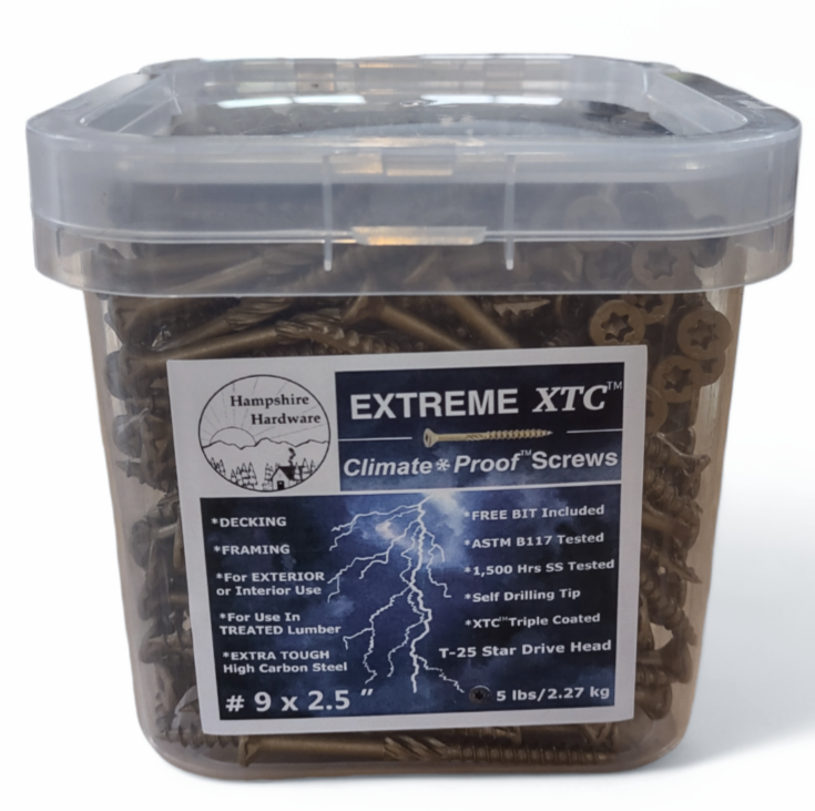 XTC™ Climate Proof™ Decking and Framing Screws #9 x 2.5"