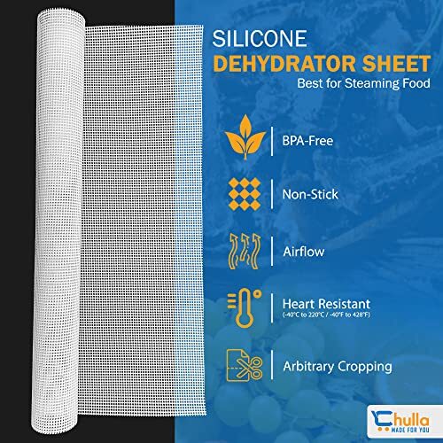10 Pack Silicone Dehydrator Sheets Non-Stick Mesh Dehydrator Tray Liner, 14Inch