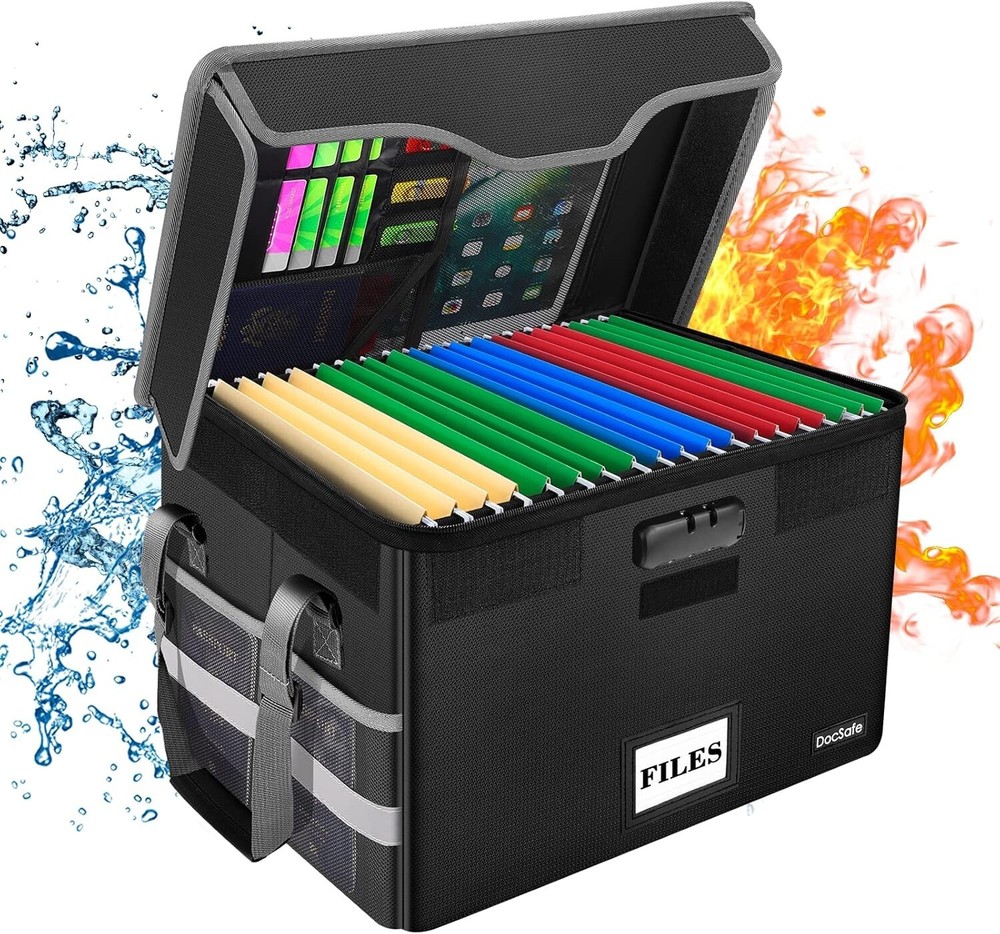 Waterproof and Dustproof Fiile Box with Lock - Collapsible Storage Solution
