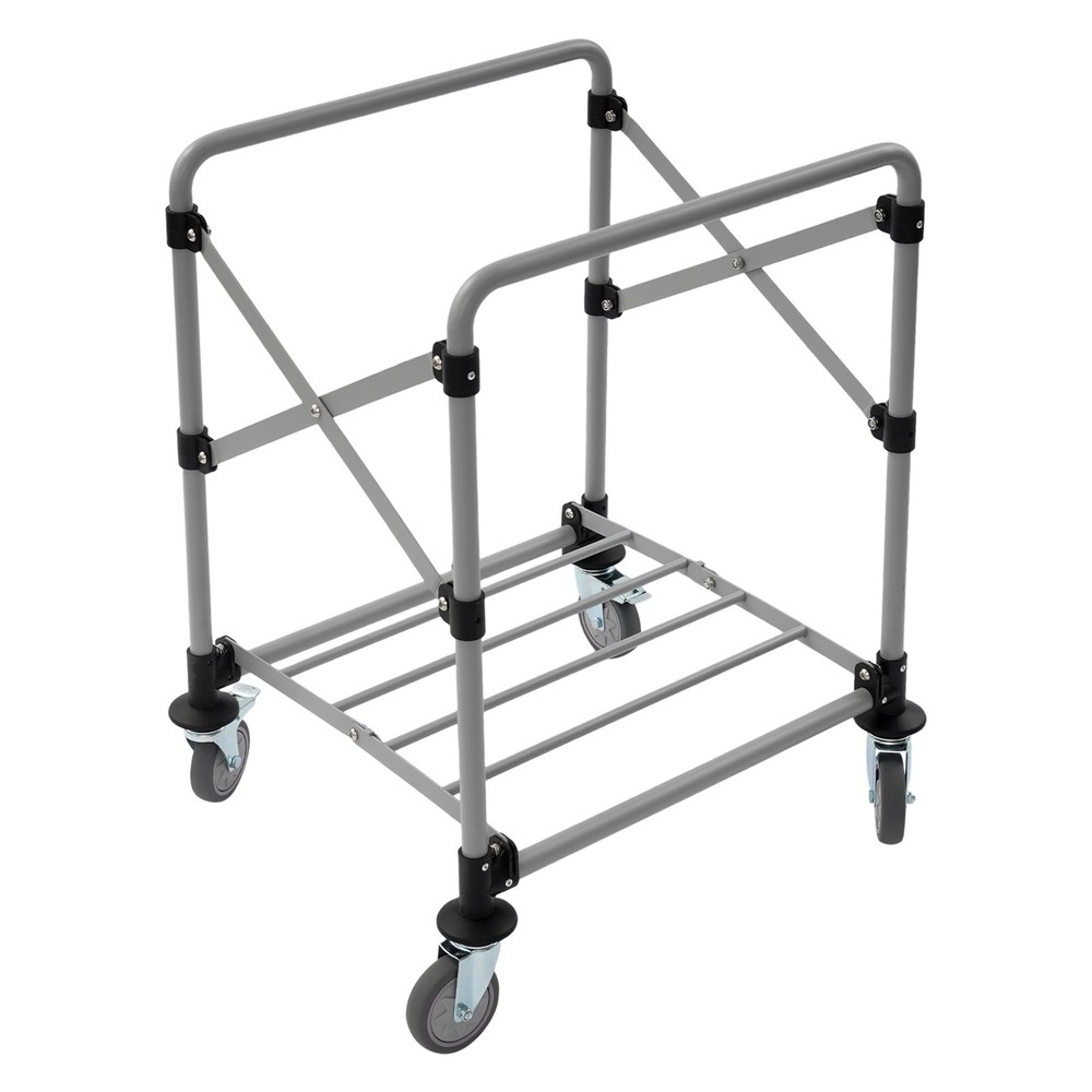 Folding Laundry Cart W/ Wheels 220lbs Capacity Commercial Rolling Hamper Yellow