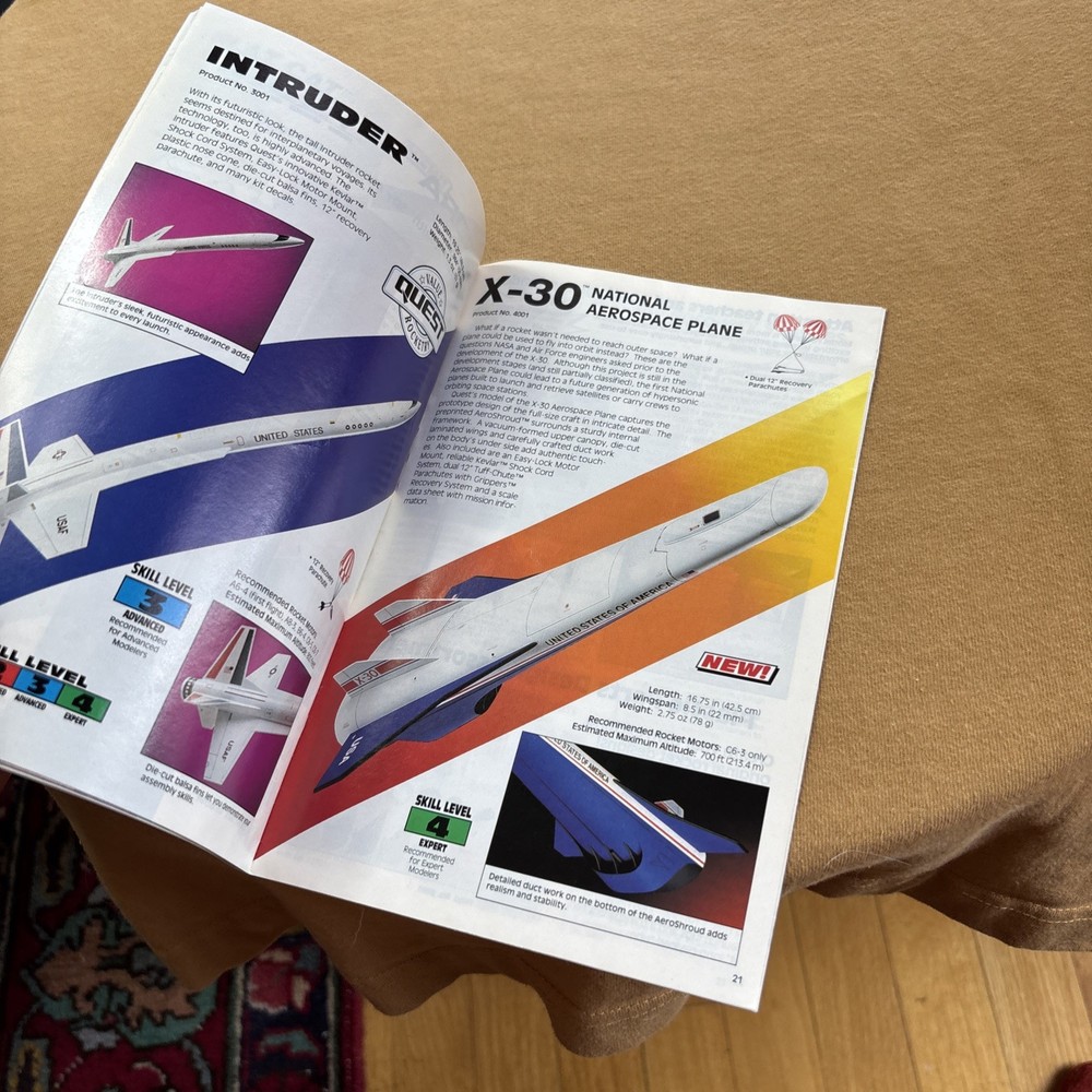 Quest Flying Model Rocket Catalog from 1994 Aerospace Vintage