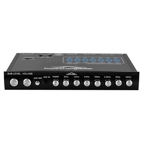 TSG7EQ 7-Band Car Audio Graphic Equalizer with Front 3.5mm Aux Input, High