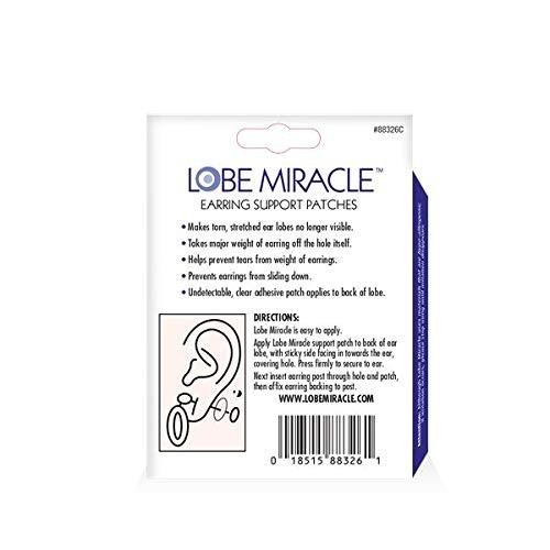 Miracle Ear Lobe Support Patches, 60/100/200/300 Count