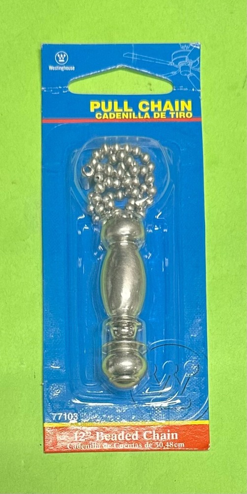 Westinghouse 77103 Brushed Nickel Fan / Light Pull Chain Silver