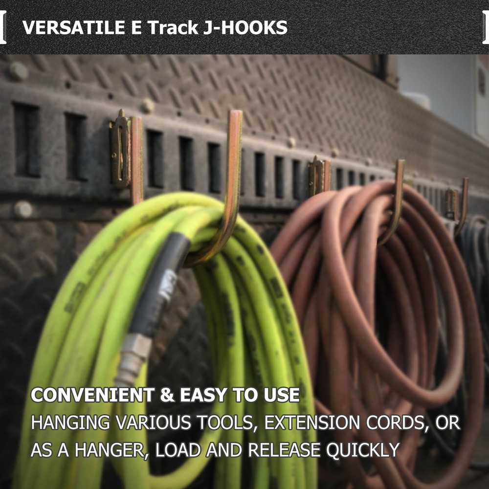 E-Track J Hooks Portable Steel Hanger Tie Down Anchors E Track Accessories