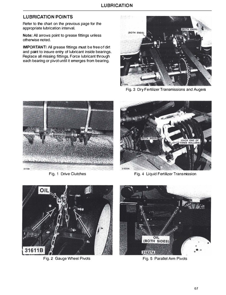 White 6100 Pull Type Planter Operators Service Instruction Manual Printed
