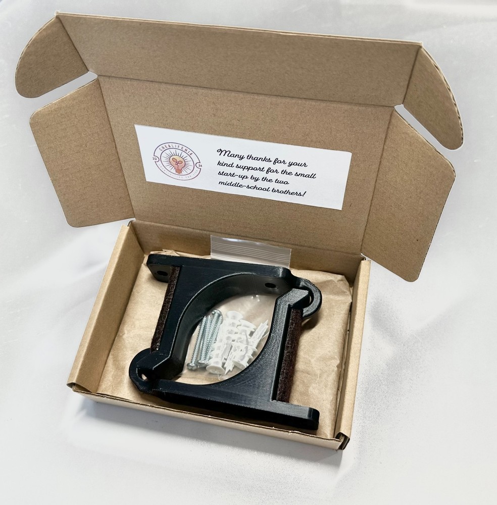 Archery Wall Mount - Universal Bow Display Hanger with Accessory Hook, Black