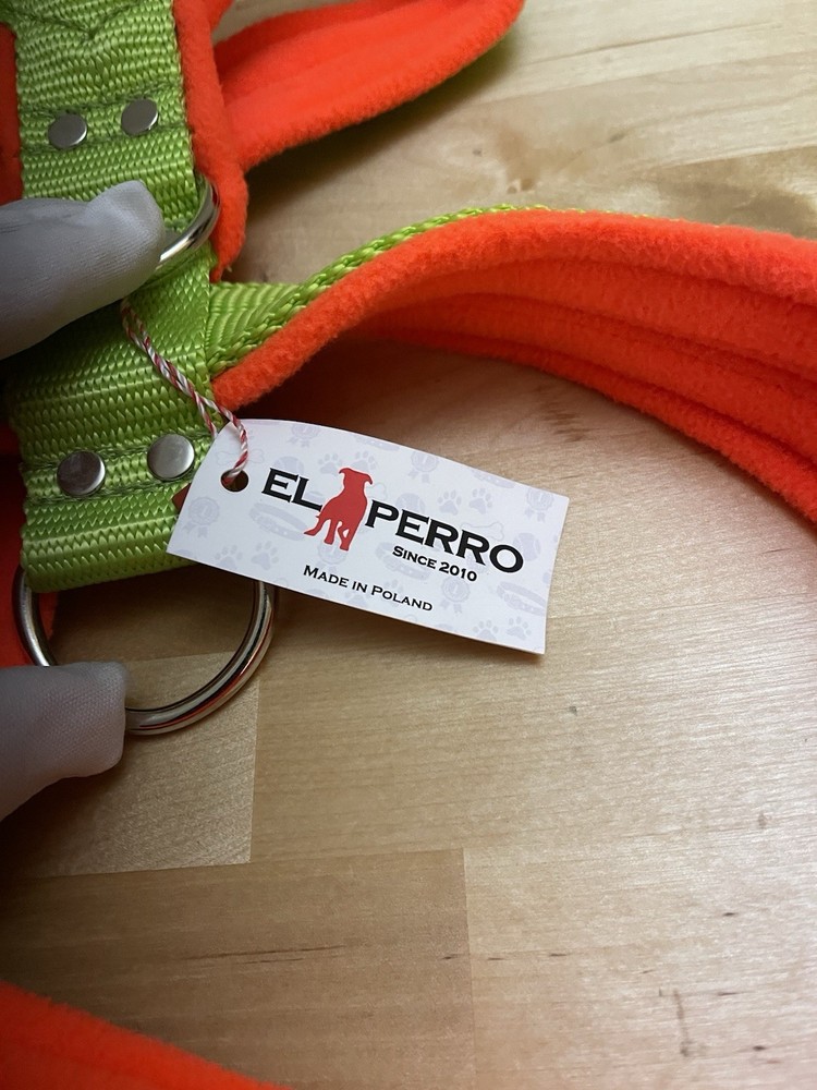 El Perro Harness Fleece Comfort Size Medium Fluorescent