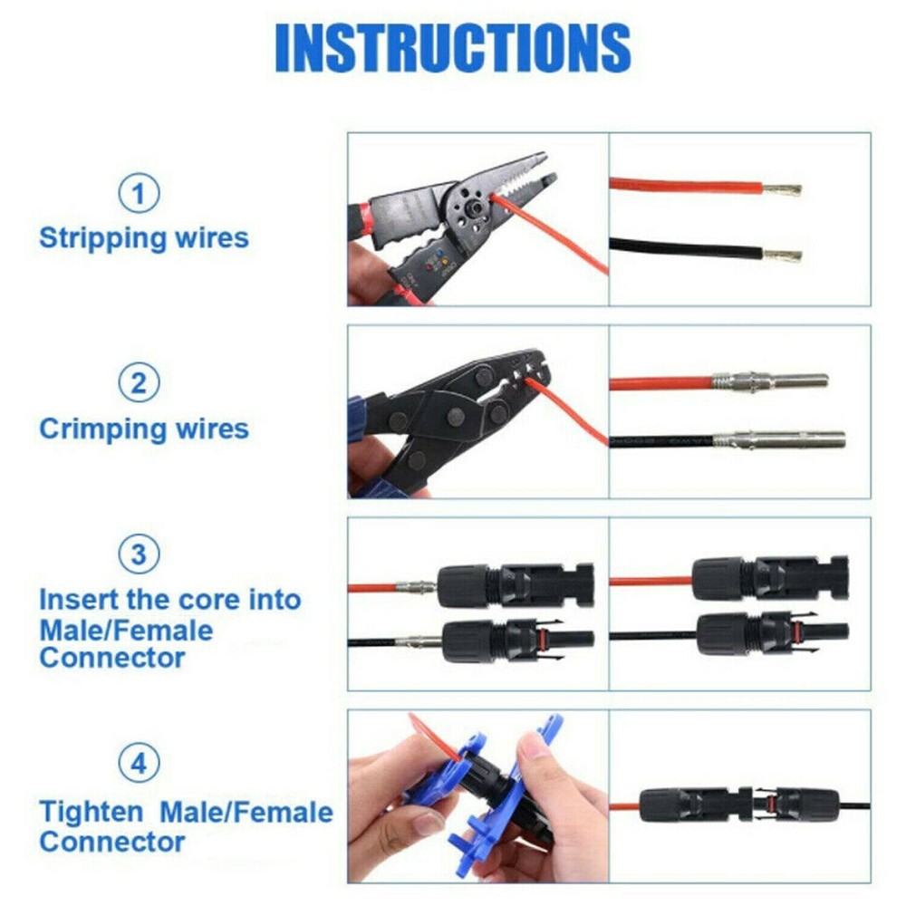 Solar Panel Y/T Branch Cable Connection Waterproof Connector & Charge Controller